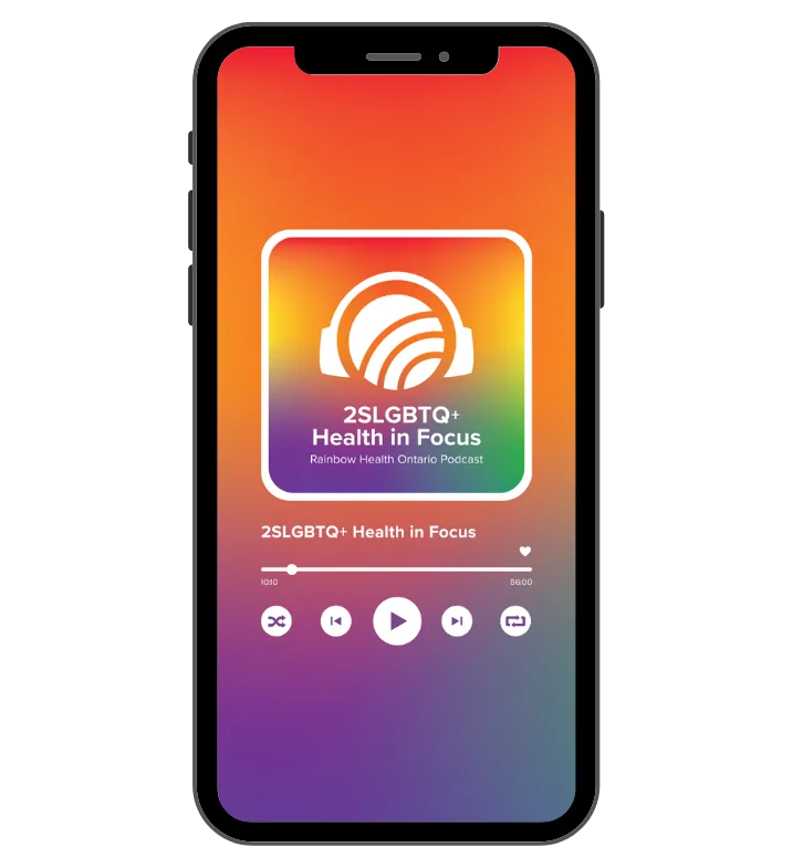 2SLGBTQ+ Health in Focus podcast artwork.